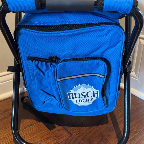 Blue Busch light Backpack Chair